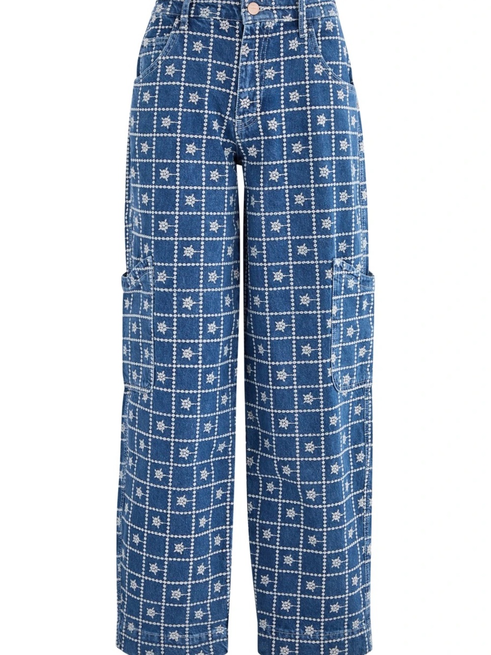 Damson Madder Drew Embroidered Cargo Jeans